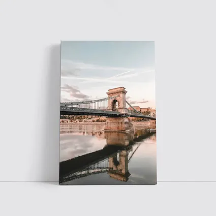 Budapest Chain Bridge Danube River Sunset
