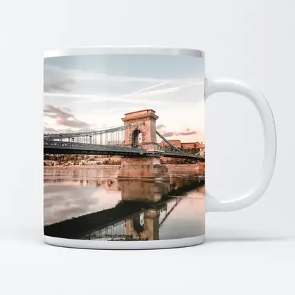 Budapest Chain Bridge Danube River Sunset