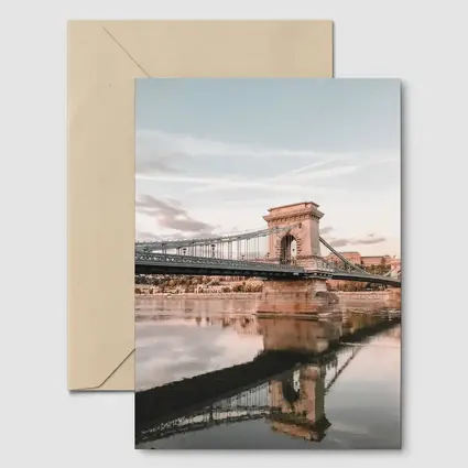 Budapest Chain Bridge Danube River Sunset