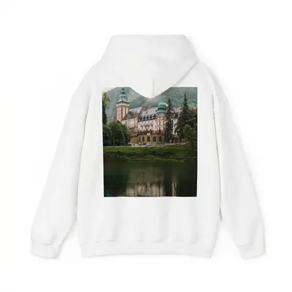 Historic Castle Reflecting On Misty Lake