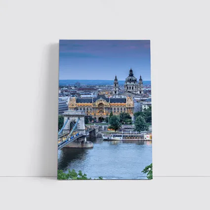 Budapest Chain Bridge Danube River City View