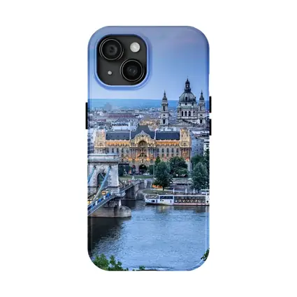 Budapest Chain Bridge Danube River City View