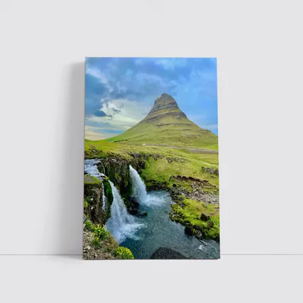 Kirkjufell Mountain Waterfall Iceland Green Landscape