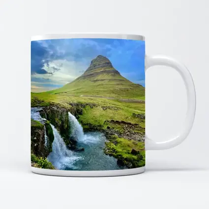 Kirkjufell Mountain Waterfall Iceland Green Landscape