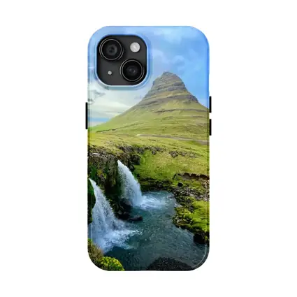 Kirkjufell Mountain Waterfall Iceland Green Landscape