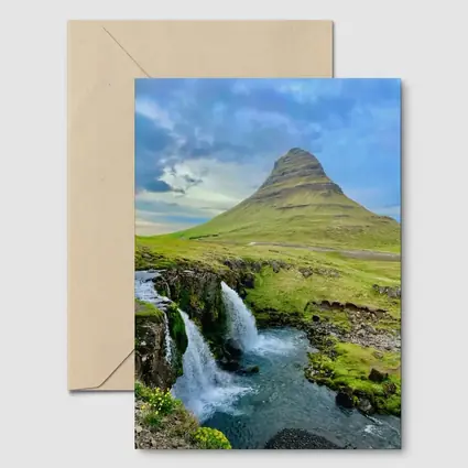 Kirkjufell Mountain Waterfall Iceland Green Landscape