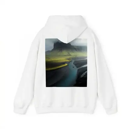 Iceland Misty Mountain River Landscape Photography