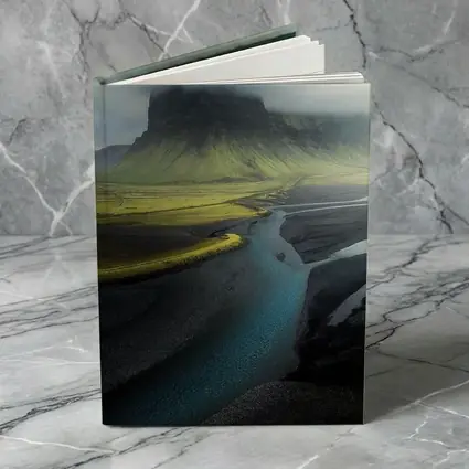 Iceland Misty Mountain River Landscape Photography