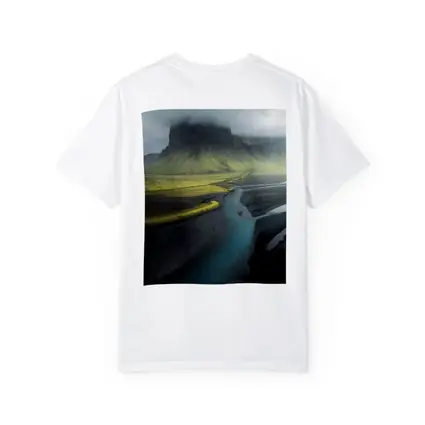 Iceland Misty Mountain River Landscape Photography