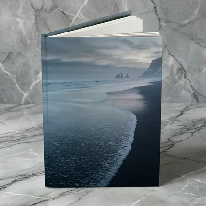 Black Sand Beach Iceland Moody Winter Seascape
