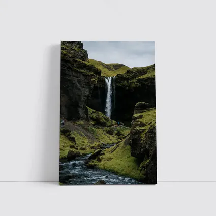 Iceland Waterfall Mossy Canyon River Landscape