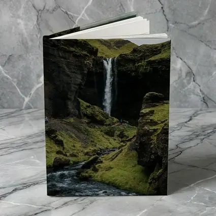 Iceland Waterfall Mossy Canyon River Landscape