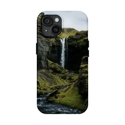 Iceland Waterfall Mossy Canyon River Landscape