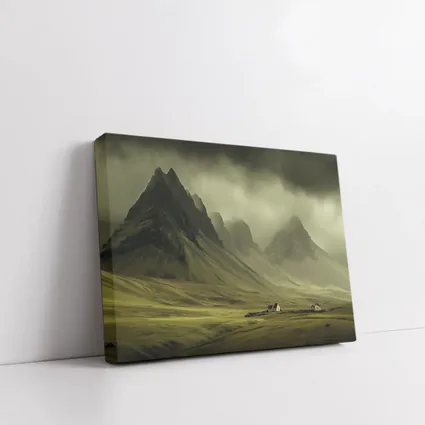 Dramatic Mountain Valley Iceland Moody Landscape