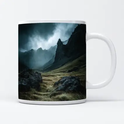 Dark Moody Mountain Valley Storm Clouds
