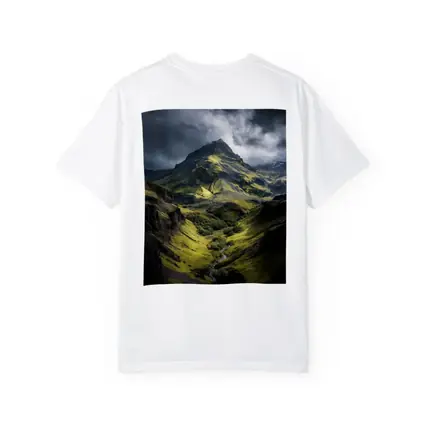 Moody Green Iceland Mountain Valley Landscape