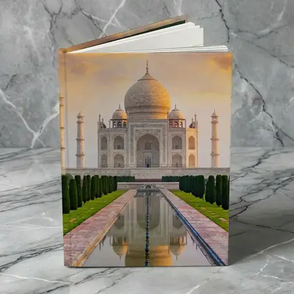 Taj Mahal Sunset Golden Sky India