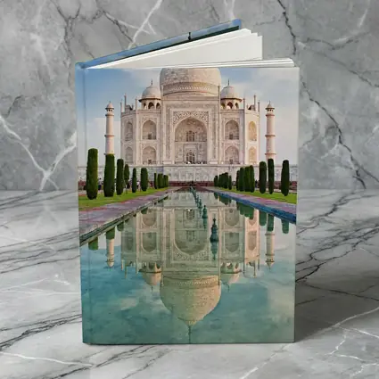 Taj Mahal Reflection Pool Blue Sky