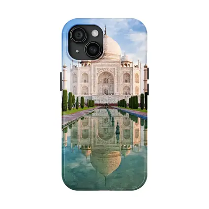 Taj Mahal Reflection Pool Blue Sky