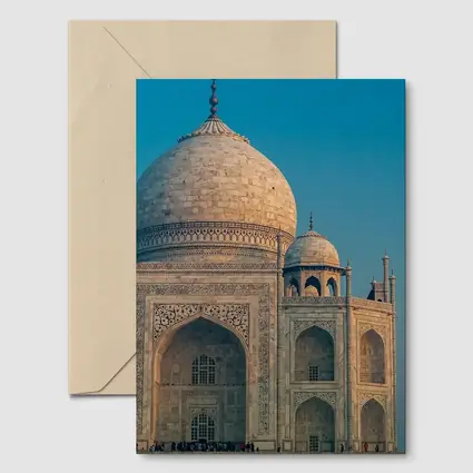 Taj Mahal Dome Blue Sky India