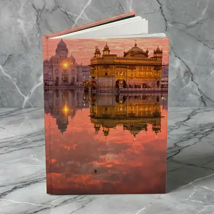 Golden Temple Amritsar Pink Sunset Reflection