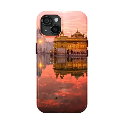 Golden Temple Amritsar Pink Sunset Reflection