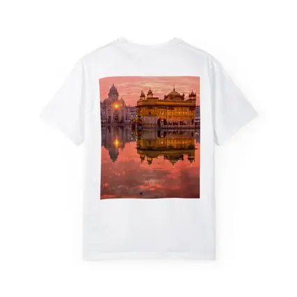 Golden Temple Amritsar Pink Sunset Reflection