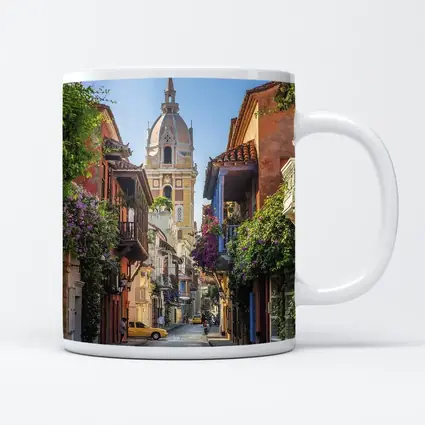 Cartagena Colombia Old Town Cathedral Street