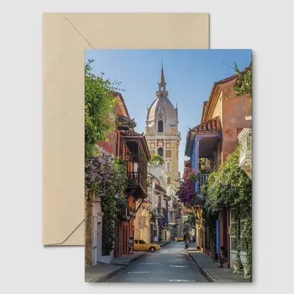 Cartagena Colombia Old Town Cathedral Street
