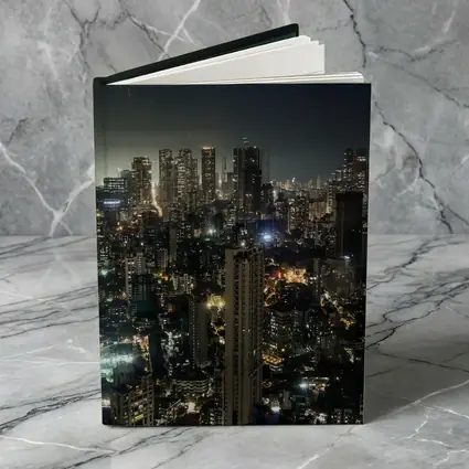Mumbai City Skyline Glowing At Night