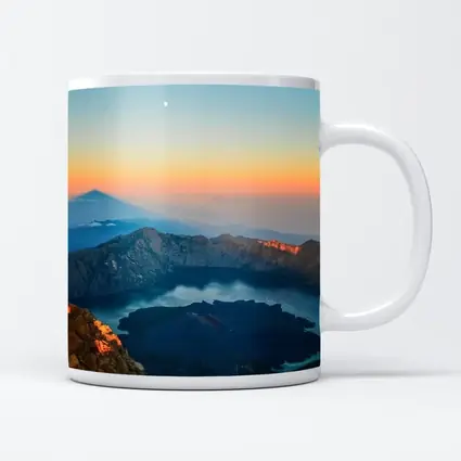 Rinjani Volcano Crater Lake Sunrise View
