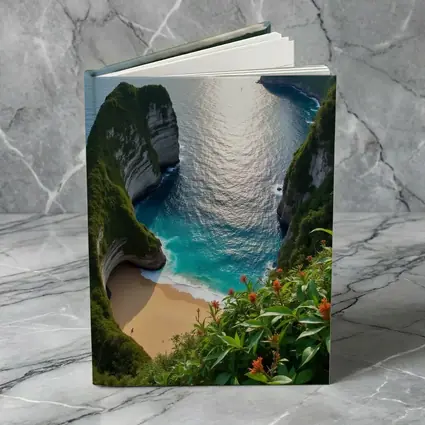 Tropical Cliffside Beach Turquoise Ocean View