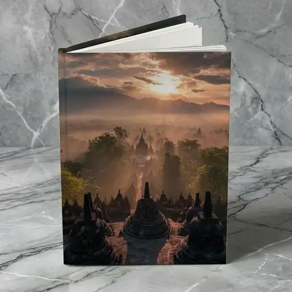 Borobudra Temple Sunrise Mist Indonesia