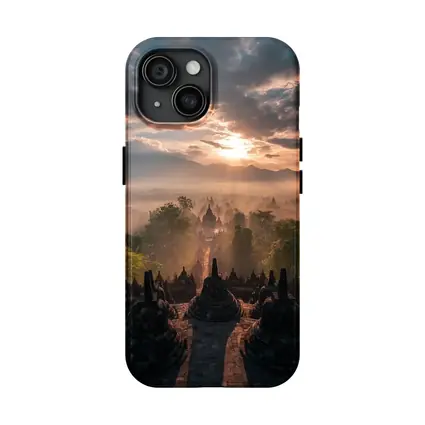 Borobudra Temple Sunrise Mist Indonesia