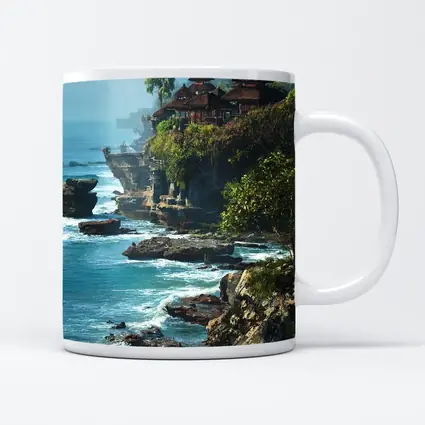Tanah Lot Temple Bali Coastal Cliffside View