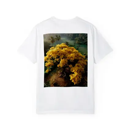 Yellow Flowering Tree Tropical Jungle Aerial