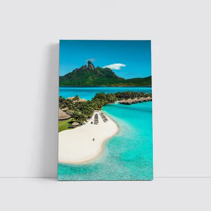 Bora Bora Tropical Beach Crystal Blue Lagoon
