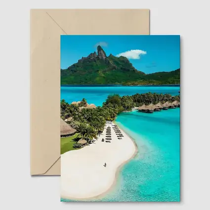 Bora Bora Tropical Beach Crystal Blue Lagoon