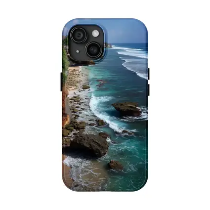 Bali Cliffside Turquoise Ocean Rocky Beach