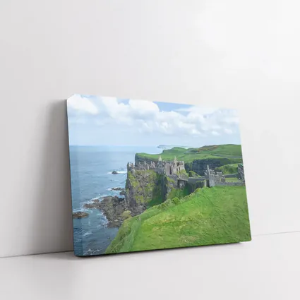 Dunluce Castle Ruins Irish Coastal Cliffs