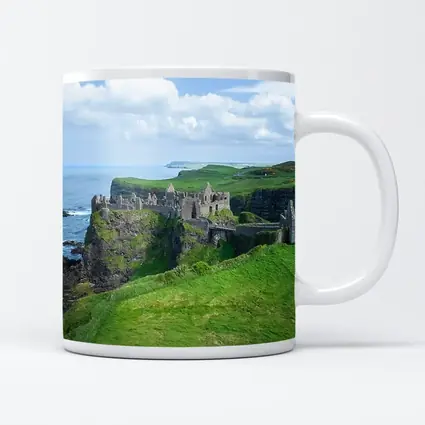 Dunluce Castle Ruins Irish Coastal Cliffs