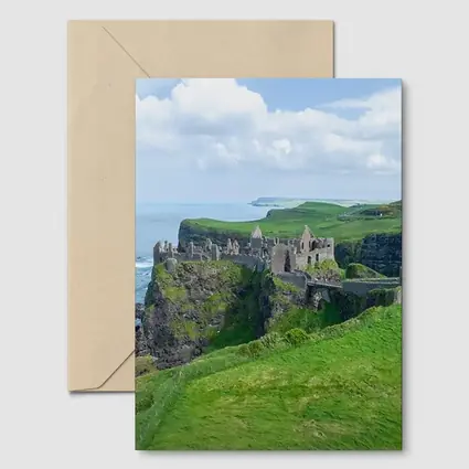Dunluce Castle Ruins Irish Coastal Cliffs