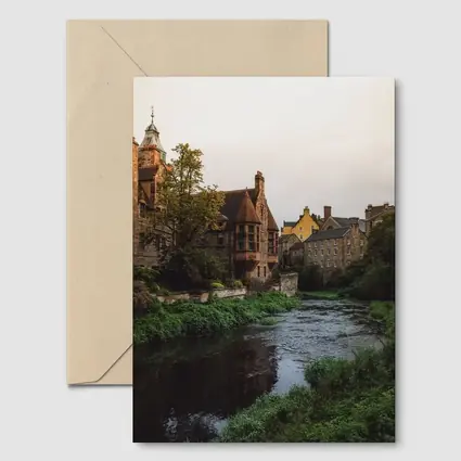 Dean Village River Edinburgh Scotland Stone Buildings