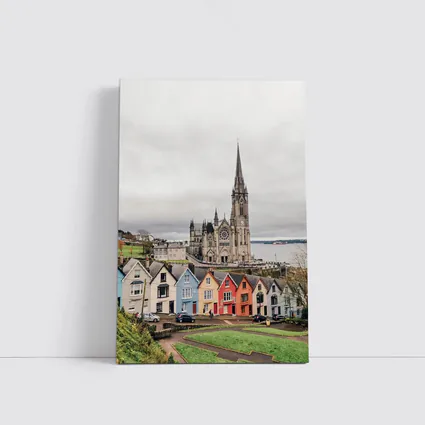 Cobh Ireland Colorful Houses Cathedral View