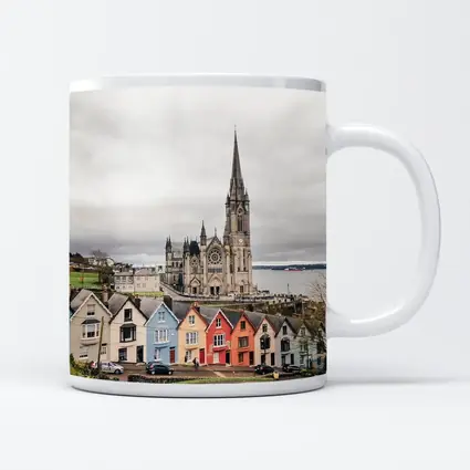 Cobh Ireland Colorful Houses Cathedral View