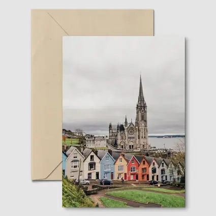 Cobh Ireland Colorful Houses Cathedral View