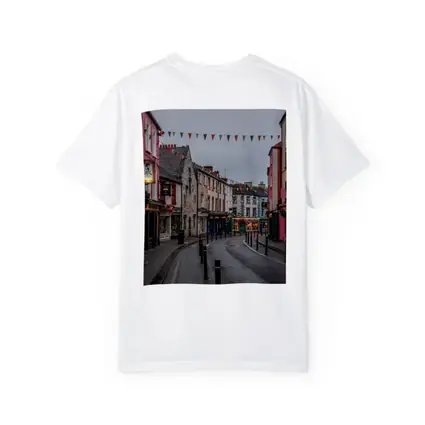 Irish Town Street with Colorful Shopfronts