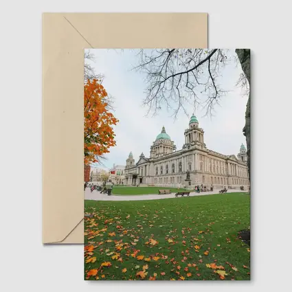 Belfast City Hall Autumn Leaves Ireland