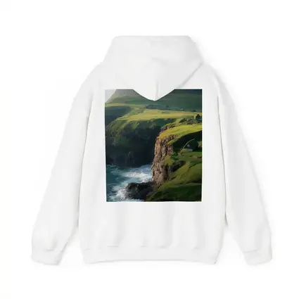 Green Cliffside Coastal Village Ocean View
