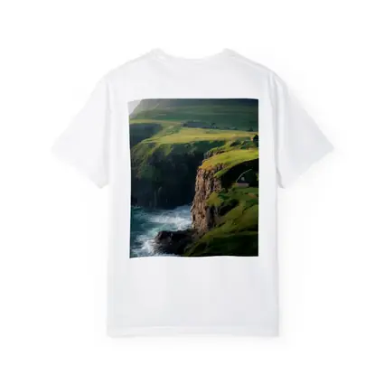Green Cliffside Coastal Village Ocean View